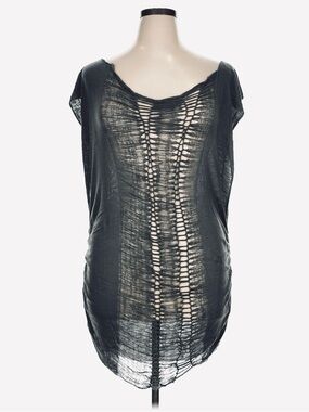 LEKUIN Oversized Shredded Tunic Top Avant Garde Artwear L
